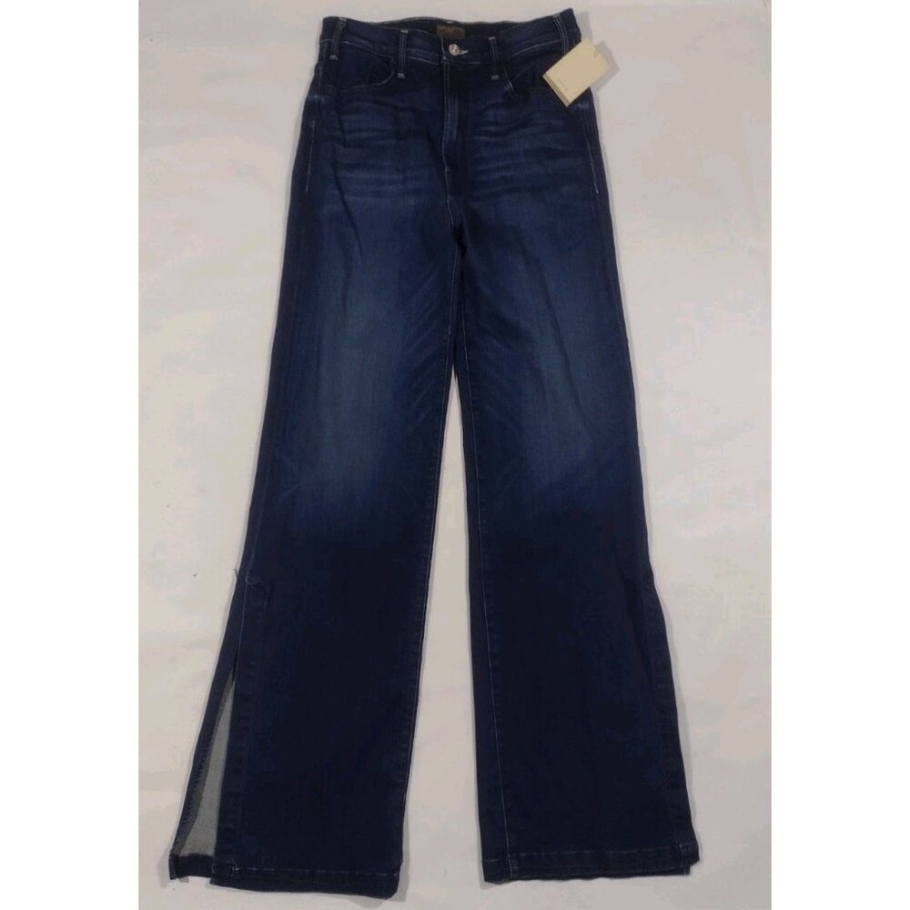 New The Hustler Sidewinder Wide Leg Slit Hem Jeans Tongue & Chic